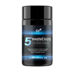 5 Magnésios - Malato + Taurato + Citrato + Óxido + Bisglicinato 100caps - DN